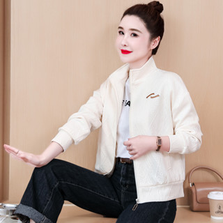 實拍 2024刺繡棒球服女裝春秋新款百搭上衣寬鬆長袖