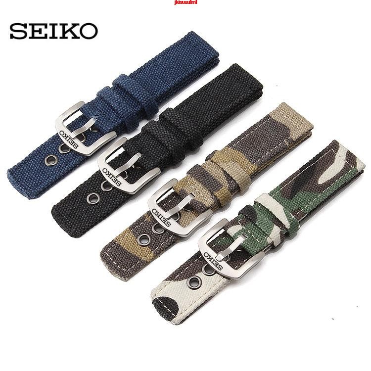(上新）SEIKO 精工手錶帶5號機械錶帆布手錶配件男表SNK803 807 805 18mmJ3