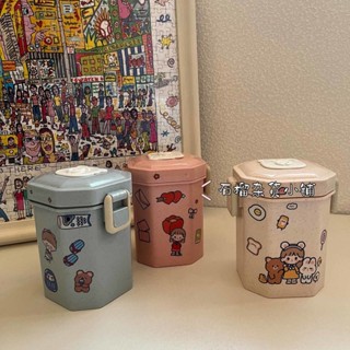 DIY卡通小麥秸稈早餐杯學生少女湯杯可愛吸管杯上班族可微波爐20250420DIY卡通小麥秸稈早餐杯學生少女湯杯可愛吸管