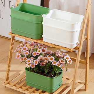 【特惠免運】花盆 花箱 花槽 花盆陽臺種菜專用盆長方形花盆月季蔬菜種植箱塑膠大花盆