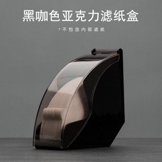 [24h出貨 下單立減]YEFFAC 亞克力防塵手衝咖啡濾紙收納盒掛耳濾紙架 v60扇形濾紙盒