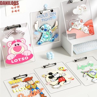 DANILOQS透明剪貼板,帶夾子可愛A4檔案管理器,簽名墊文件檔案夾寵物加厚檔案夾板夾圖紙