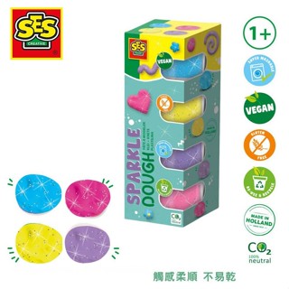 SES Creative幼兒DIY快樂創意黏土/ 閃閃4色/ 90gr/ 00515 eslite誠品