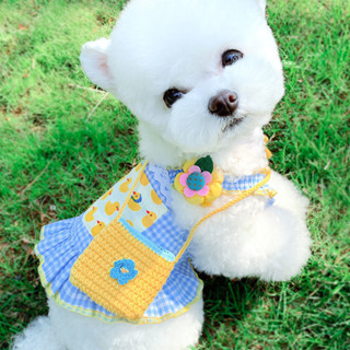 Pet clothing 狗狗夏季衣服薄款寵物小型犬夏裝泰迪比熊小狗貓背心柯基裙子四腳