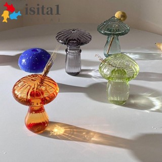 ISITA迷你花瓶,玻璃蘑菇形水耕花盆,Ins風格優質的有創造力的精美的插花容器客廳