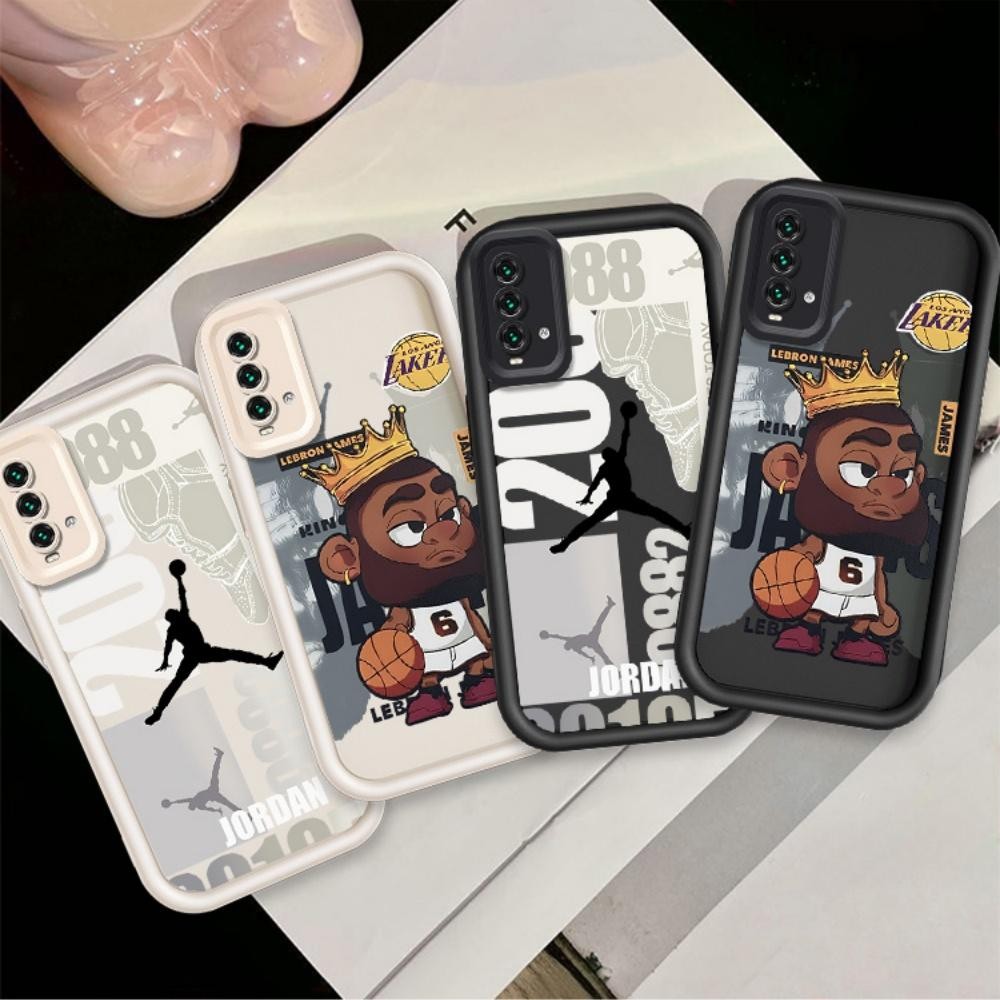 Redmi 9T 可愛卡通矽膠時尚 NBA 星星防震保護套 TPU 手機殼情侶手機外殼