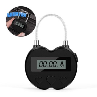 智慧時間鎖 LCD 顯示時間鎖多功能旅行電子計時器,防水 USB 可充電臨時計時器掛鎖