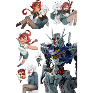 動漫周邊 貼紙 機動戰士高達水星的魔女風靈高達斯萊塔米奧莉週邊電腦行李箱貼紙