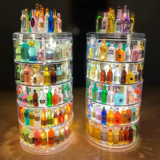 ✨新品特價/免運促銷# diy樹脂配件小酒瓶擺件 微非滿版擺件 透明樂高小瓶子收納盒 透明亞克力裝飾品 過家家酒玩具