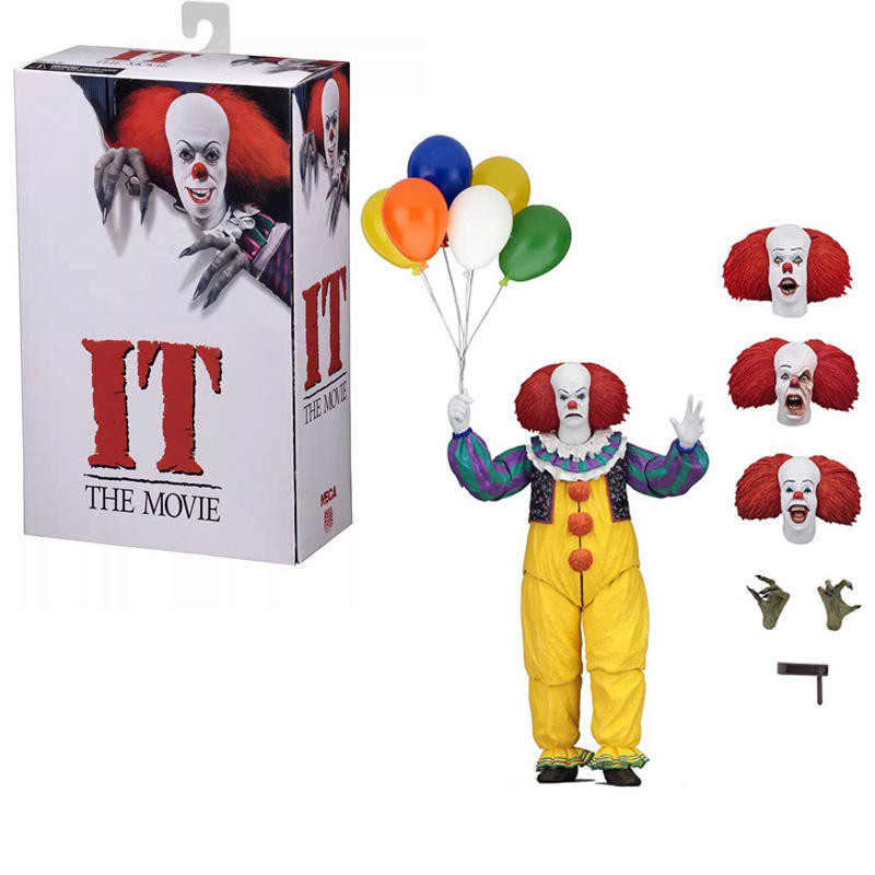 跨境新品 NECA 小丑回魂IT 1990老版  可動 45460小丑回魂IT 1990老版 7寸可動公仔手辦模型