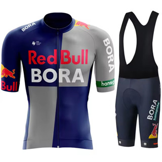 RED BULL Big SALE 騎行服男士專業團隊圍兜紅牛運動服騎行男士套裝 Mtb 夏季衣服男士 Tricuta