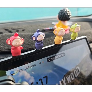微景觀創意可愛天線寶寶桌擺 diy樹脂車載小擺件 萌粒公仔裝飾品 可愛治癒 電腦桌面 日式工位辦公桌小擺件