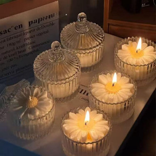 現貨【蠟燭杯】 蒙古包玻璃杯 香薰蠟燭容器瓶 手工diy杯蠟空罐子 ins玻璃罩託盤燭臺