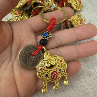 ✨車用吊飾 生肖吊飾 五帝錢鑰匙圈 銅錢掛飾 葫蘆擺件 祈福開光 過香爐 招財避邪 汽車掛件 鑰匙圈 吊飾 禮品