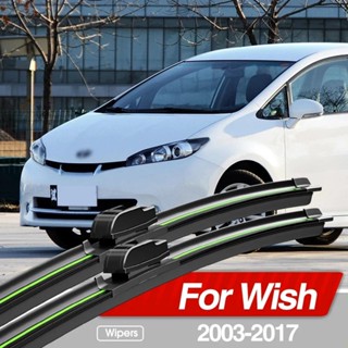 豐田 適用於 Toyota Wish AE10 AE20 2003-2017 前擋風玻璃雨刷片 2 件擋風玻璃窗配件 2