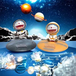 【熱賣】太空快樂星球叮噹貓哆啦a夢 潮玩手辦桌面擺件 手機支架 汽車禮物