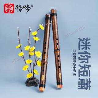 初學入門紫竹短簫6孔E調蕭樂器洞簫迷你瀟學生便攜古風🧨新品熱賣中/免運