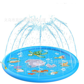 夏季爆款PVC玩具戲水墊兒童戶外噴水墊花園草坪噴泉灑水池