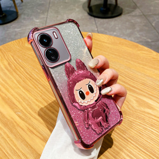 XIAOMI YBD Labu 手機殼適用於 Redmi A5 4G 小米 POCO C71 4G 立式支架帶鏡子,可愛