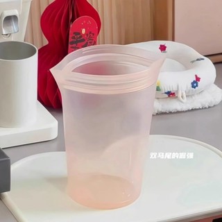 現貨•毛筆包裝袋• 家用食品早餐蔬果 矽膠滑條密封袋 自製咖啡收納袋 食品級保鮮封口袋