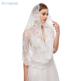 Autu Church Veil Mantilla Latin Mass Veils 花卉蕾絲圍巾,用於遮頭天主教教堂確