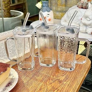 飲料杯 珍珠奶茶環保杯 大象杯 吸管玻璃杯帶把手杯子女新款2025高顏值喝水杯辦公室咖啡杯牛奶杯