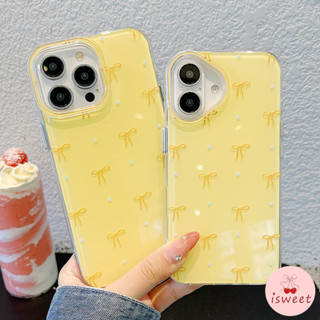 現貨蝴蝶結波點黃色手機殼相容iPhone 16 15 14 13 Pro Max iPhone16 IMD防震蘋果手機殼