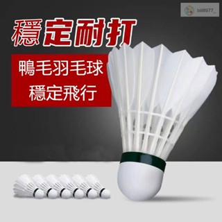 💗超熱銷💗鴨毛羽球💗羽毛球 6入裝 穩定耐打 練習訓練用球 飛行穩定 專業鴨羽毛球軟木球 室內外臺纖鴨毛球塑膠尼龍羽毛球