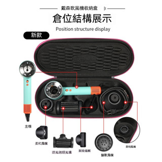 適用戴森Dyson HD01- HD16全系列吹風機收納包 便攜收納保護套 吹風機收納盒 旅行收納包盒便攜EVA收納盒