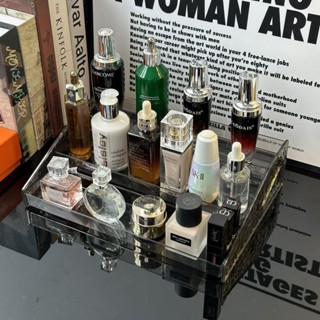 【店長推薦】化妝品收納盒桌面口紅眼影亞克力階梯梳妝臺透明香水展示架置物架 優選