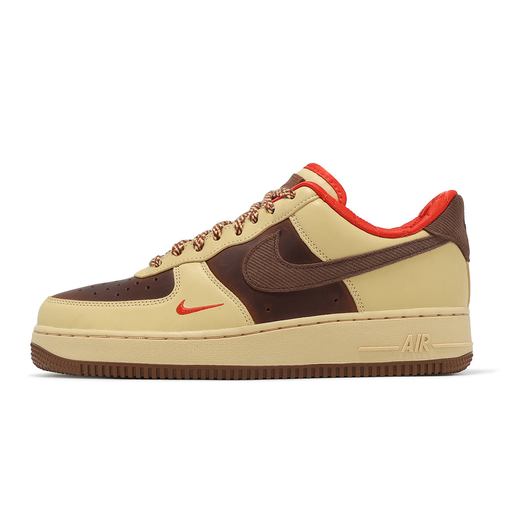Nike 休閒鞋 Air Force 1 07 男女鞋 棕 咖啡 燈心絨 AF1 運動鞋 ACS HQ3447-222