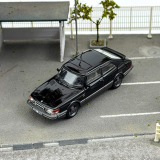 TW 1:64 薩博 Saab 900 Turbo 黑色 合金汽車模型