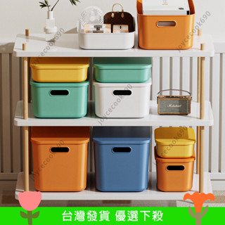 臺灣出貨 收納盒桌面化妝品收納雜物整理盒儲物筐塑膠零食家用廚房置物盒子居家生活日用品抖音同款小紅書同款 下殺價