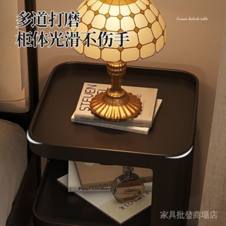 【免運費】中古風鐵藝床頭櫃複古臥室收納櫃小戶型傢用邊幾簡約置物架床邊櫃xianxiandd