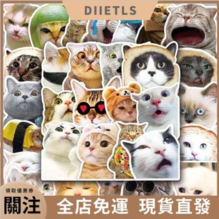 隨機 10/50 件有趣的貓 DIY 卡通塗鴉防水貼紙適用於 DIY 手機筆電吉他