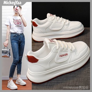 【 mickeyyaa服飾舘】2025春季小白鞋新款韓版ins女學生增高厚底運動闆鞋休閒鞋女H1312