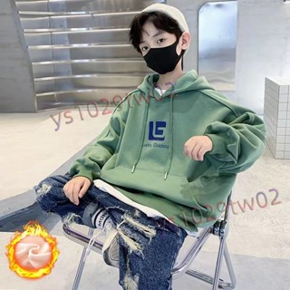臺灣熱銷 男童加絨連帽衛衣 2025新款中大兒童秋冬季 男孩寬鬆加厚上衣韓版潮