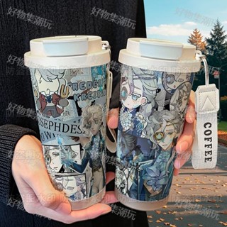 【免運】【大容量雙飲】第五人格作曲家保溫杯316不鏽鋼大容量雙飲吸管水杯車載咖啡杯隨行杯 咖啡 保溫瓶 水杯