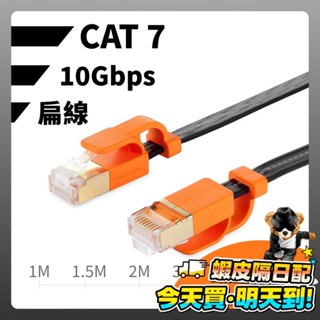 網路線 cat7網路線 群加 PowerSync 網路線扁線 黑色 cat 7 10g網路線 rj45 臺灣現貨 開發票