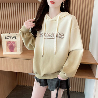 衣時尚 上衣 長袖T卹 學院風 印花上衣 連帽T M-2XL新款複合銀狐絨 加絨加厚衛衣漸變色TCF02-Y20311.
