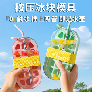 「寶莉」食品級 冰塊模具 冰格 自凍製冰盒隨行杯吸管杯矽膠按壓冰壺冰球膜具