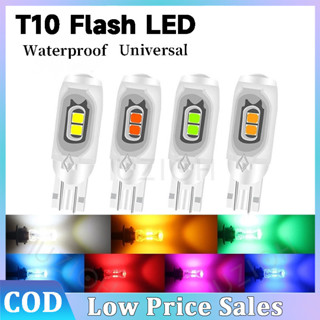全新 T10 W5W 鏡頭 LED 防水閃光燈燈泡 194 WY5W 閃光燈摩托車內部轉向訊號超亮 12V 汽車尾燈寬度