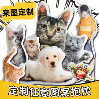 抱枕diy定製創意寵物照片異形來圖定做動物企業logo公仔紀念靠枕