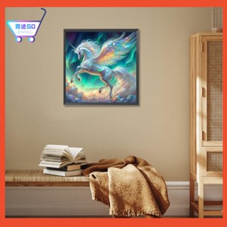 [myfreestyle.tw] 滿鑽 夢幻獨角獸 動物系列 圓鑽樹脂鑽石畫30*30CM