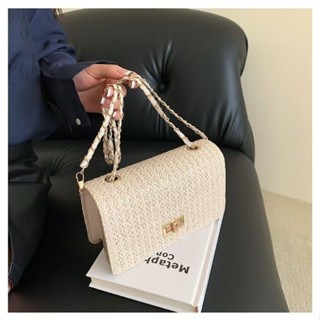 【店鋪熱銷】高階編織包包時尚洋氣新款夏季包女鏈條單肩百搭斜揹包清倉處理