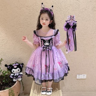 【舒適透氣布料】女童庫洛米公主裙2025新款寶寶小女孩生日裙子兒童蘿莉塔洋裝夏