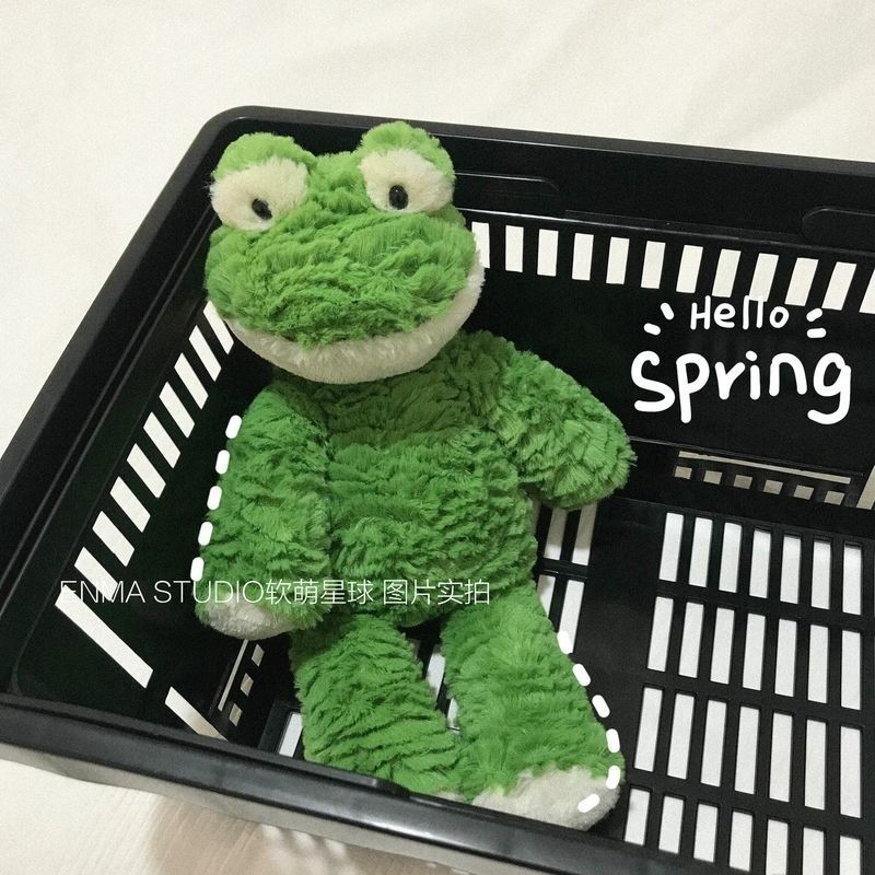 『台現』100%正品 ins網紅一只呆呆蛙公仔微笑青蛙毛絨玩具兒童安撫陪睡玩偶禮物