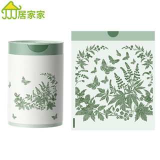 居家家 艾草垃圾袋 家用手提式 加厚大號 免撕垃圾袋 廚房宿舍 防蚊蟲專用 抽繩塑膠袋 印花防撕繩垃圾袋