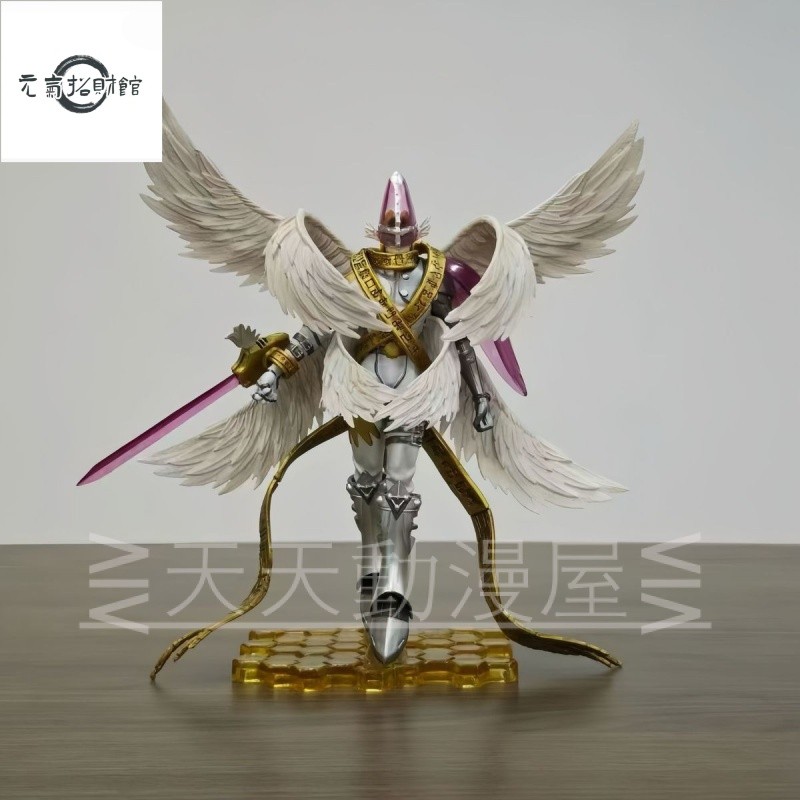 元氣招財  數碼寶貝模型 神聖天使獸 超進化 天使獸 動漫週邊 公仔 盒裝 禮物