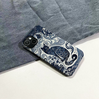 中式藝術 復古 花紋貓 手機殼 適用iPhone 15PLUS/16PROMAX 相容14/12PRO/13PROMAX